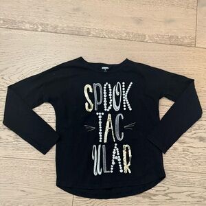 Gymboree Black and Gold 'Spooktacular' Long Sleeve kids Halloween shirt